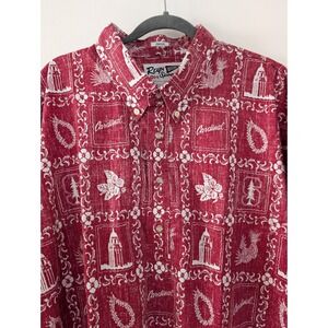 Reyn Spooner Stanford University Cardinal Red Hawaiian Pullover Shirt Mens 3XL